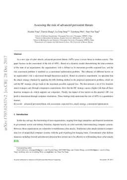 Assessing the risk of advanced persistent threats