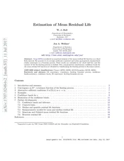 Estimation of mean residual life