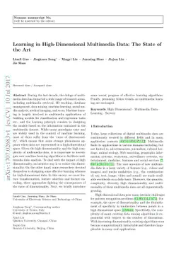 Learning in High-Dimensional Multimedia Data: The State of the Art