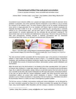 Checkerboard artifact free sub-pixel convolution: A note on sub-pixel
  convolution, resize convolution and convolution resize