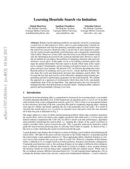 Learning Heuristic Search via Imitation