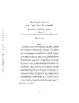 Learning like humans with Deep Symbolic Networks