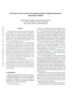 NO Need to Worry about Adversarial Examples in Object Detection in
  Autonomous Vehicles