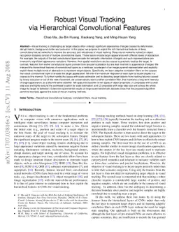 Robust Visual Tracking via Hierarchical Convolutional Features