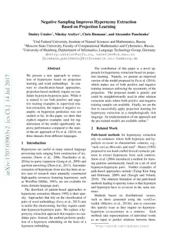 Negative Sampling Improves Hypernymy Extraction Based on Projection
  Learning