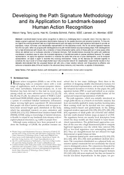 Developing the Path Signature Methodology and its Application to
  Landmark-based Human Action Recognition