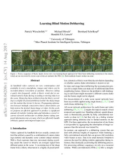 Learning Blind Motion Deblurring