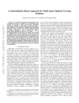 A Submodularity-Based Approach for Multi-Agent Optimal Coverage Problems