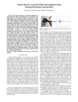 Knock-Knock: Acoustic Object Recognition by using Stacked Denoising
  Autoencoders