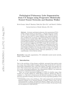 Pathological Pulmonary Lobe Segmentation from CT Images using
  Progressive Holistically Nested Neural Networks and Random Walker
