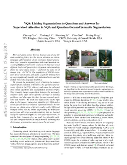 VQS: Linking Segmentations to Questions and Answers for Supervised
  Attention in VQA and Question-Focused Semantic Segmentation
