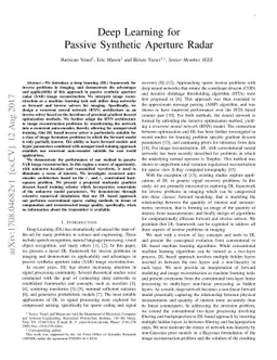 Deep Learning for Passive Synthetic Aperture Radar