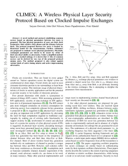 CLIMEX: A Wireless Physical Layer Security Protocol Based on Clocked
  Impulse Exchanges