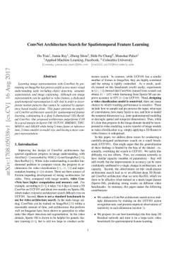 ConvNet Architecture Search for Spatiotemporal Feature Learning
