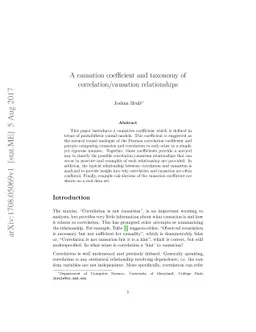 A causation coefficient and taxonomy of correlation/causation
  relationships