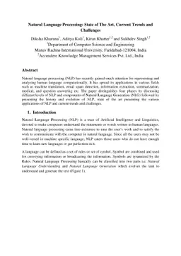 Natural Language Processing: State of The Art, Current Trends and
  Challenges