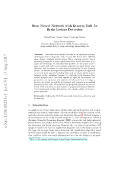 Deep Neural Network with l2-norm Unit for Brain Lesions Detection