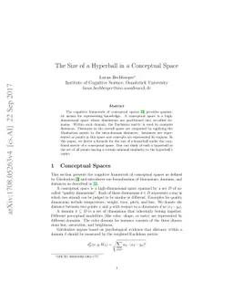 The Size of a Hyperball in a Conceptual Space