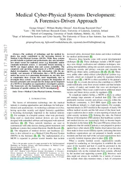 Medical Cyber-Physical Systems Development: A Forensics-Driven Approach