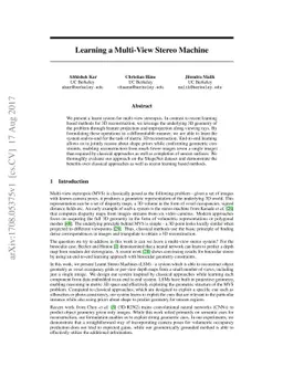 Learning a Multi-View Stereo Machine
