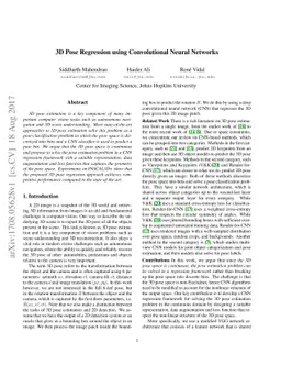 3D Pose Regression using Convolutional Neural Networks