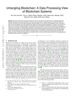 Untangling Blockchain: A Data Processing View of Blockchain Systems