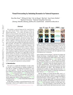 Visual Forecasting by Imitating Dynamics in Natural Sequences