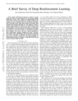 A Brief Survey of Deep Reinforcement Learning