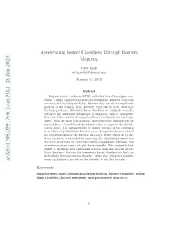 Accelerating Kernel Classifiers Through Borders Mapping