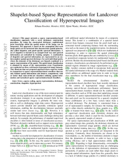 Shapelet-based Sparse Representation for Landcover Classification of
  Hyperspectral Images