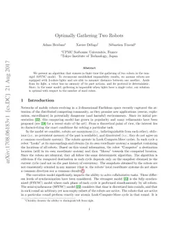 Optimally Gathering Two Robots