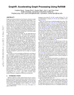 GraphR: Accelerating Graph Processing Using ReRAM