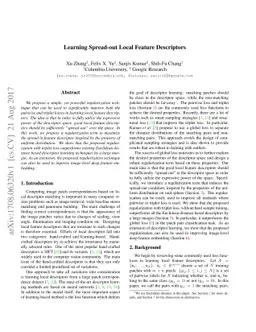 Learning Spread-out Local Feature Descriptors