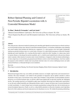Robust Optimal Planning and Control of Non-Periodic Bipedal Locomotion
  with A Centroidal Momentum Model