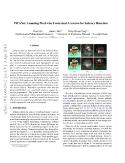 PiCANet: Learning Pixel-wise Contextual Attention for Saliency Detection