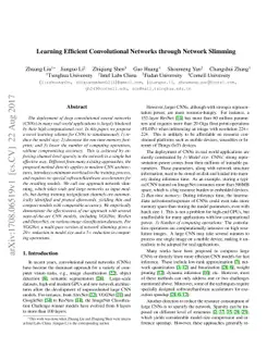 Learning Efficient Convolutional Networks through Network Slimming