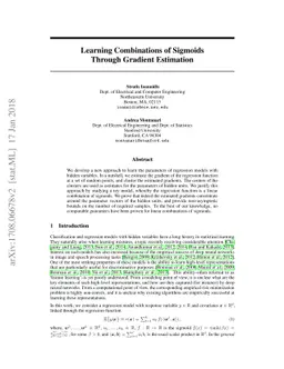 Learning Combinations of Sigmoids Through Gradient Estimation