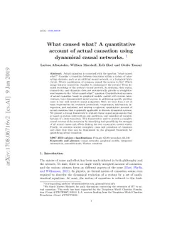 What caused what? A quantitative account of actual causation using
  dynamical causal networks