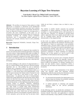 Bayesian Learning of Clique Tree Structure