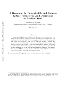 A Grammar for Reproducible and Painless Extract-Transform-Load
  Operations on Medium Data