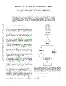 An Image Analysis Approach to the Calligraphy of Books