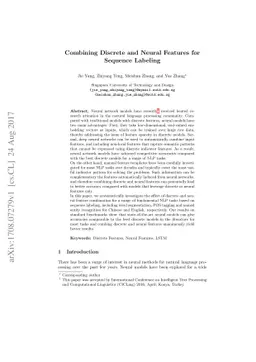 Combining Discrete and Neural Features for Sequence Labeling