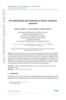 On model fitting and estimation of strictly stationary processes