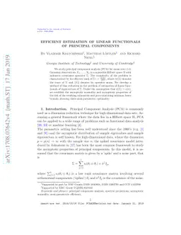 Efficient Estimation of Linear Functionals of Principal Components