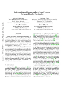 Understanding and Comparing Deep Neural Networks for Age and Gender
  Classification
