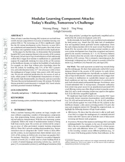 Modular Learning Component Attacks: Today's Reality, Tomorrow's
  Challenge