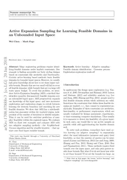 Active Expansion Sampling for Learning Feasible Domains in an Unbounded
  Input Space