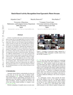 Batch-Based Activity Recognition from Egocentric Photo-Streams