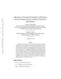 Maximum A Posteriori Estimation of Distances Between Deep Features in
  Still-to-Video Face Recognition
