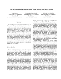 Facial Expression Recognition using Visual Saliency and Deep Learning